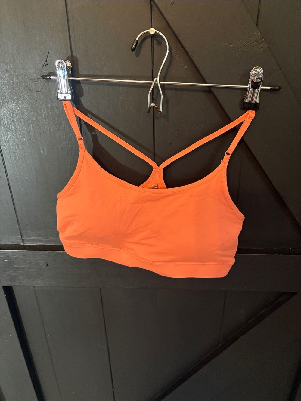 Ideology Orange Racerback Seamless Sports Bralette